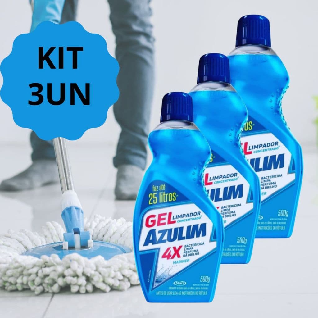 Kit 3 Desinfetante Limpador em Gel Mariner 500ml Cada Limpador Concentrado Alto Rendimento Limpeza