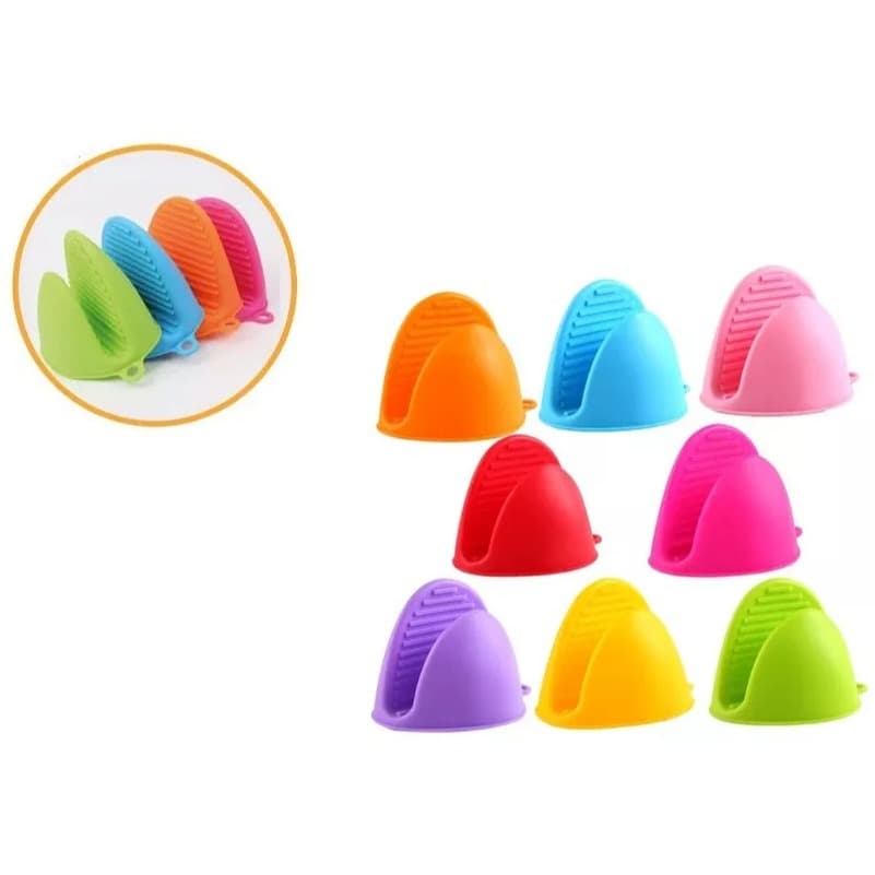 2 Luvas Protetora de Silicone Dedo Térmica Cozinha Panela Quente