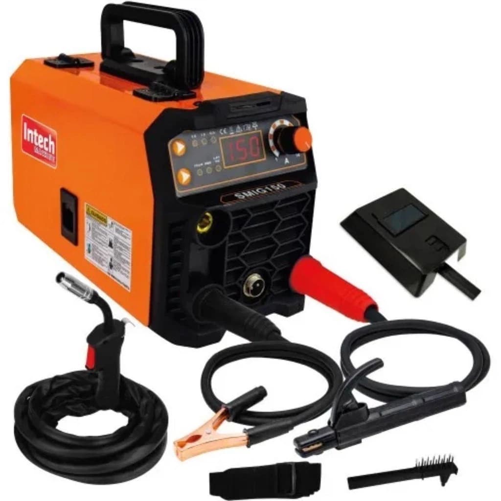 Maquina De Solda Inversora Multiprocesso Serralheiro Mig Sem Gás Smig 150 Tig Eletrodo Intech 220V