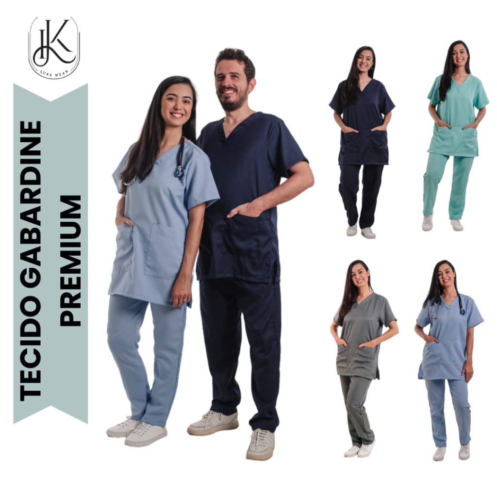 Scrub Feminino | Masculino Pijama Cirúrgico Premium Gabardine | Conforto para Hospital e Clínica