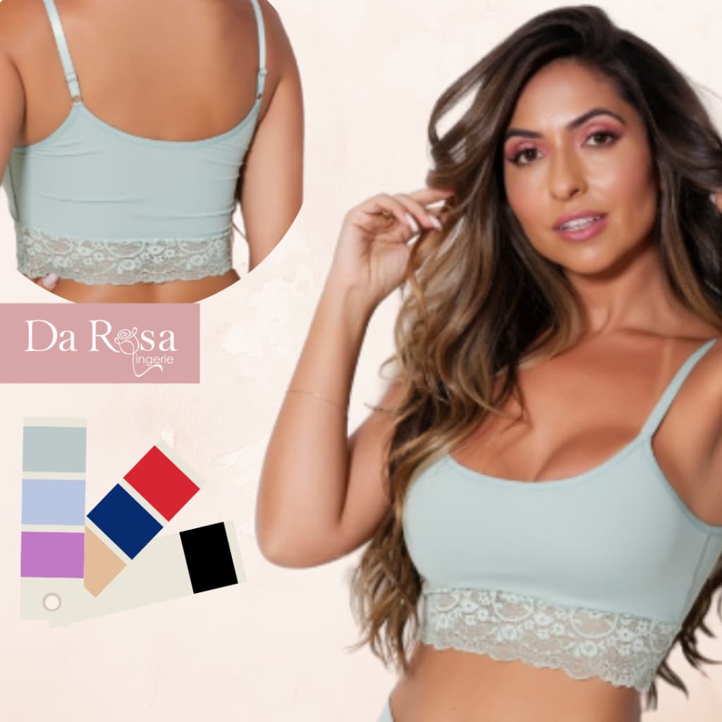 Sutiã Top Cropped sem bojo em microfibra Lavanda