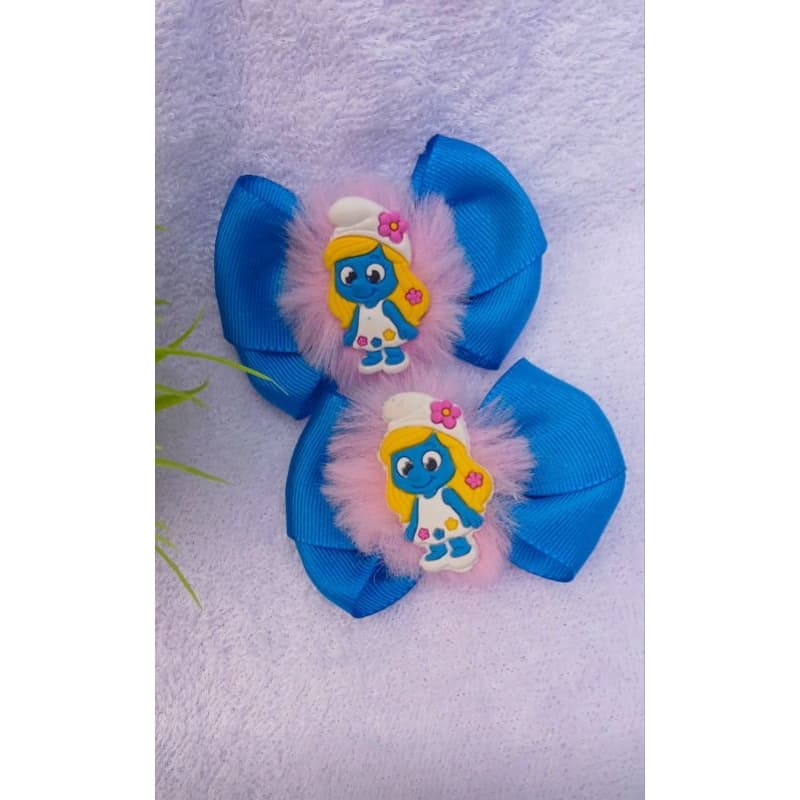 Laço infantil Smurfette/Laço Esmurfette