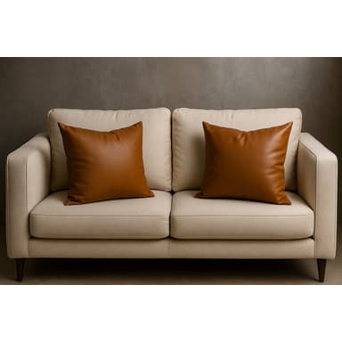 Capas de Almofada em Couro Sintético 45 cm 4 Capas Decorativas para Quarto, Sala, Sofá, Escritório