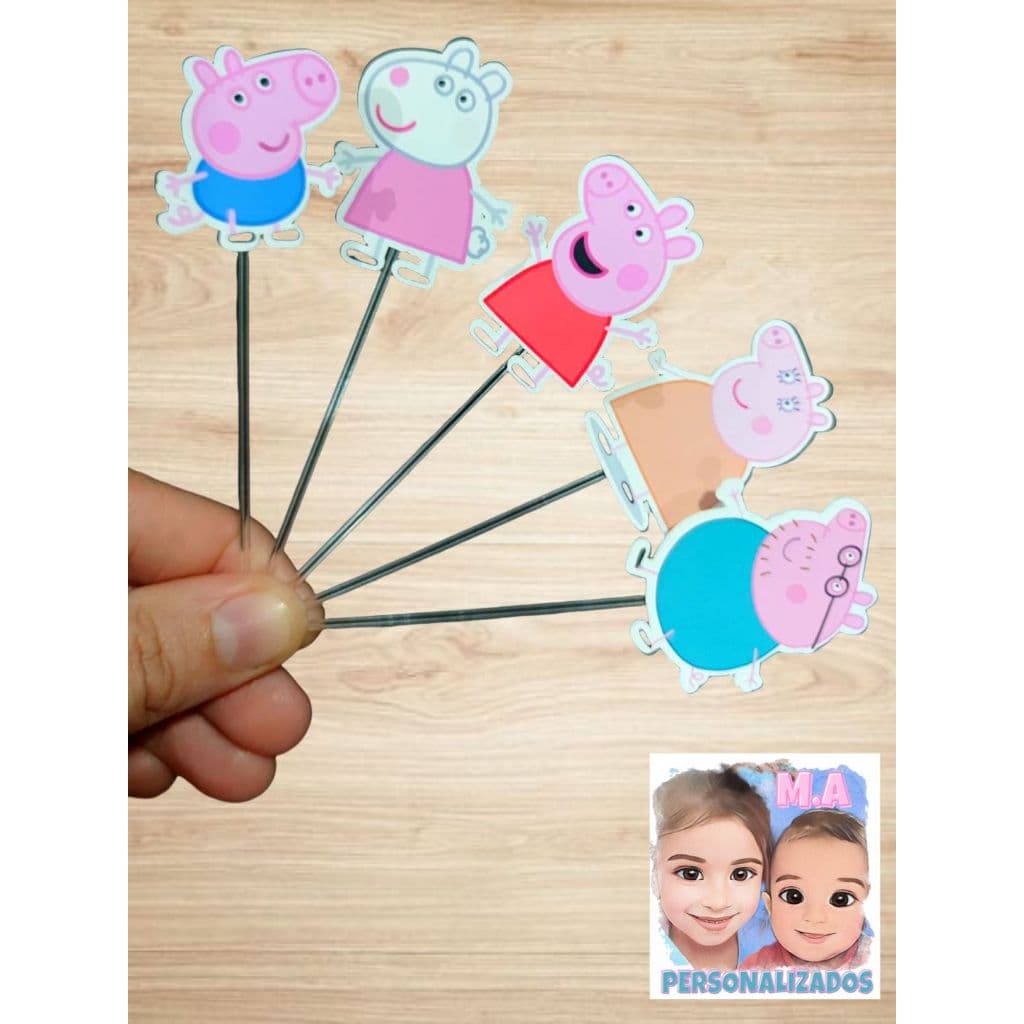 50 un Topper para Docinho - Peppa pig Porquinha