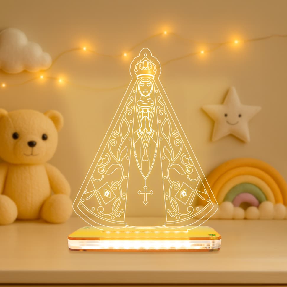 Luminária LED 3D de Mesa/Luz Noturna Presente Criativo/Decoração-Santa, Nossa Senhora Aparecida