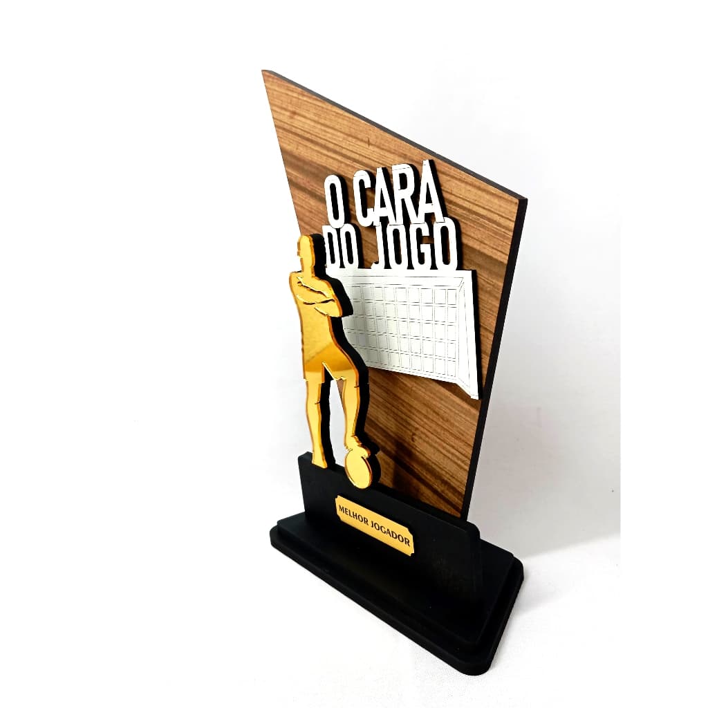 Troféu O Cara Do Jogo - Acrílico E Mdf - Premiação Atletas
