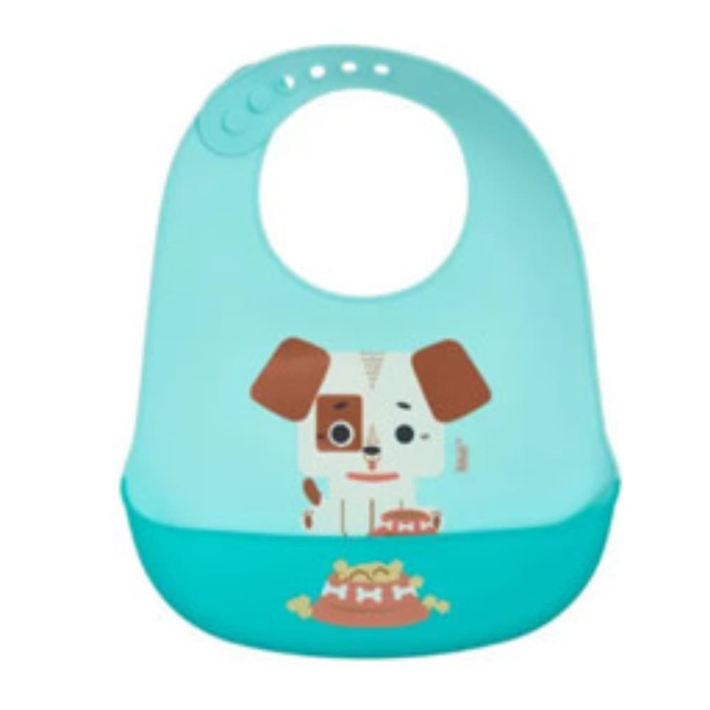 BABADOR DE SILICONE AZUL CACHORRO - KOUII