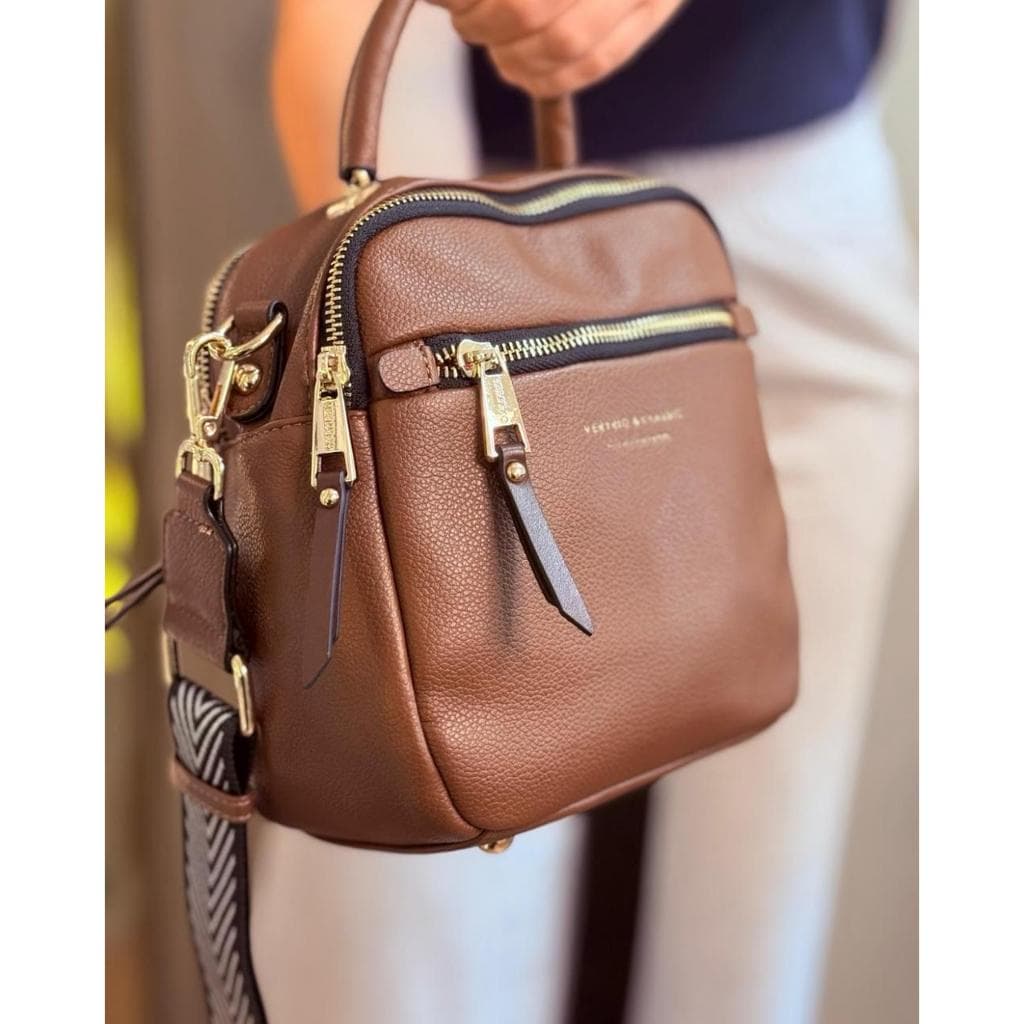 Bolsa Feminina Veryrio Tiracolo Casual Alça Grossa Bordada Transversal Regulável Elegante Reforçada