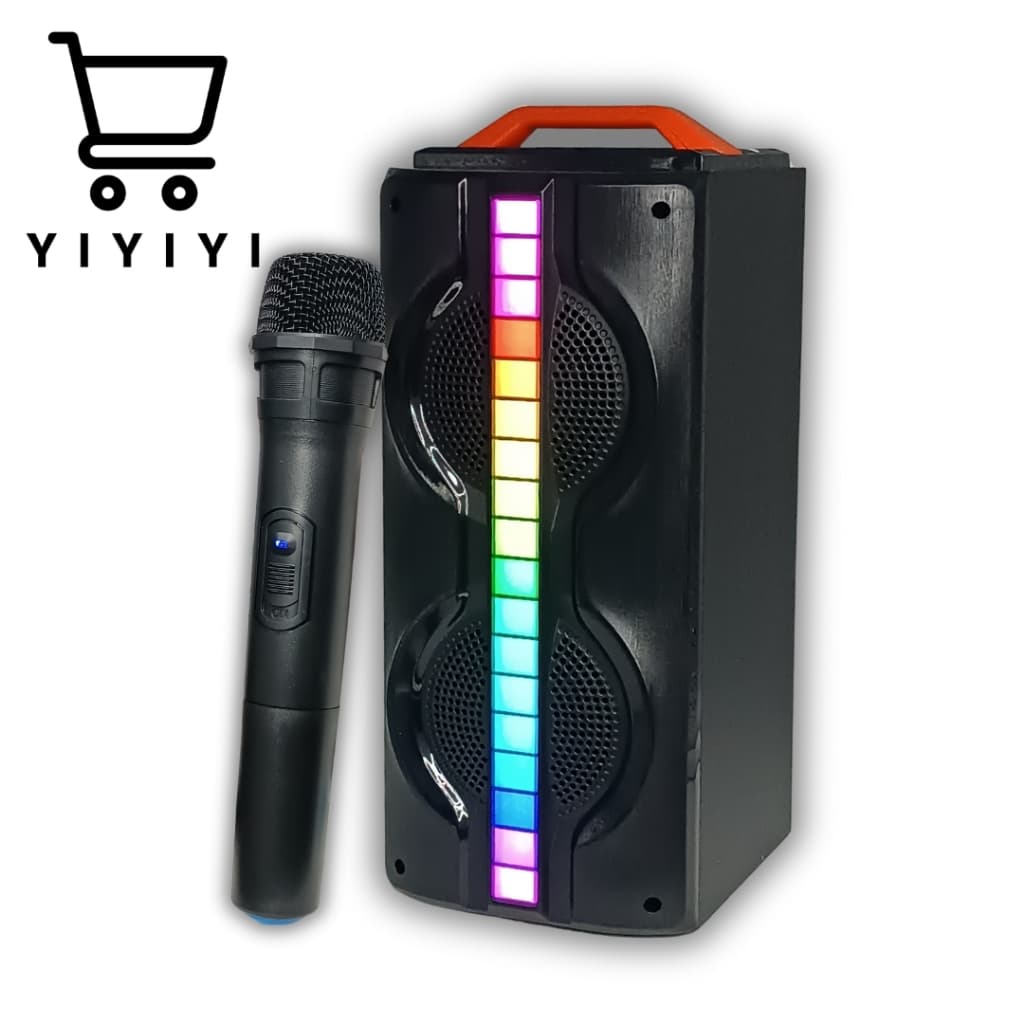 Caixa De Som Grande Bluetooth Potente Led RGB Com Microfone sem fio Rádio FM TWS kts-1790