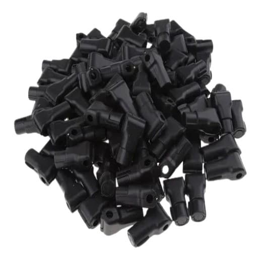 10 Peças De Trava De Parada De Gancho De Pino PRETO