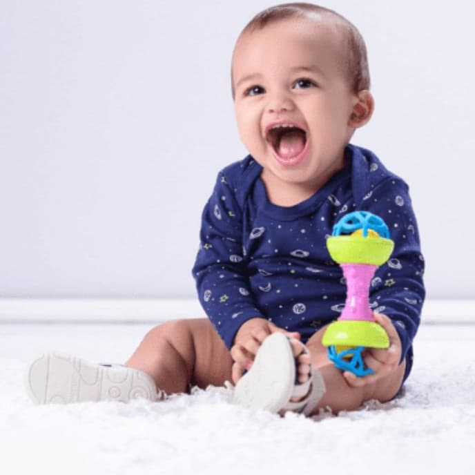 Chocalho Divertido Mordedor Brinquedo de Bebe Silicone 1 pçs Mordedor Chocalho Bebe Animais