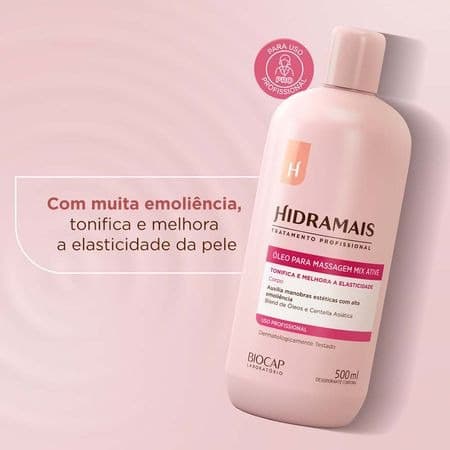 Óleo de Massagem Mix Ative 500ml Hidramais -Tonifica e Melhora a Elasticidade da Pele.