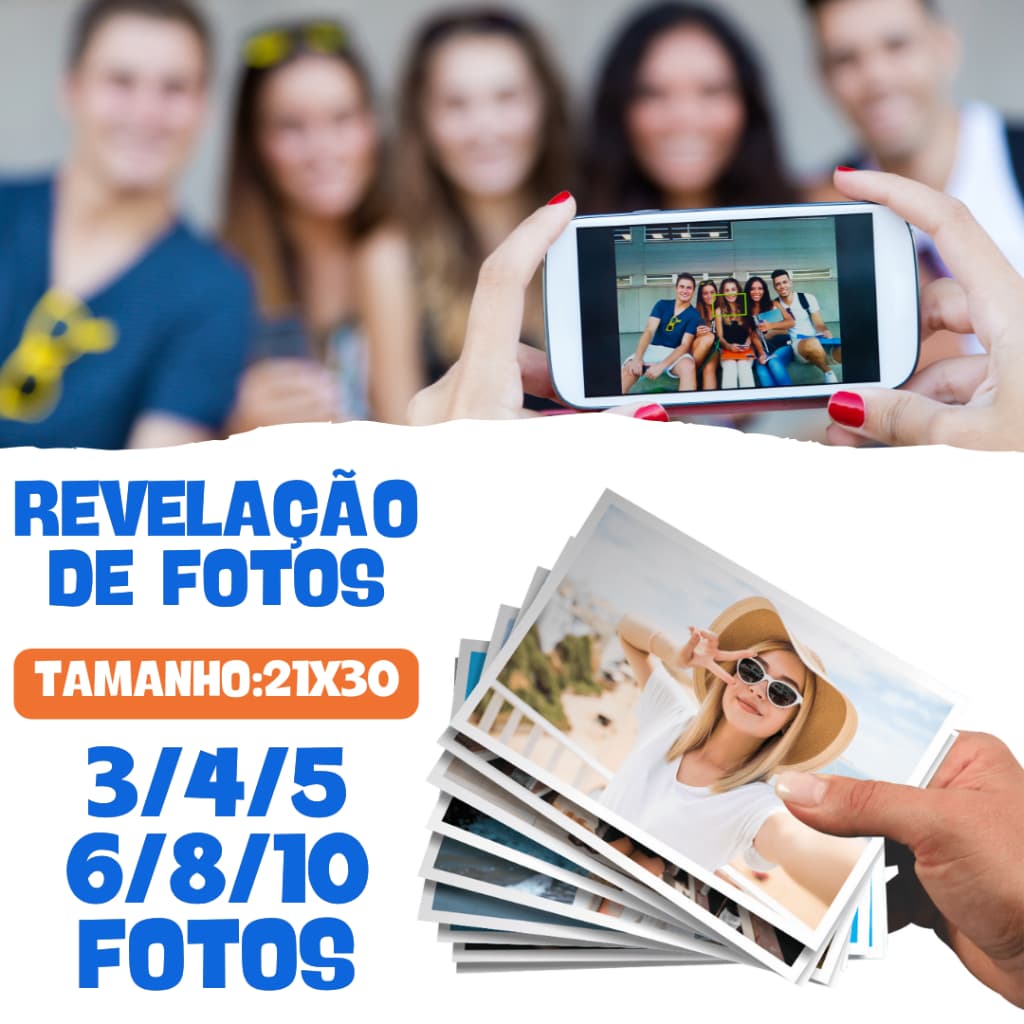 Fotos Revelação 21x30 Pacote com 3/4/5/6/8/10 Unidades Papel Fotográfico 180g Alta Qualidade