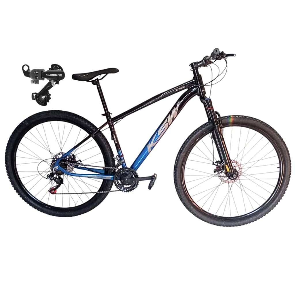 Bicicleta Aro 29 KSW XLT100 24 Velocidades Shimano Freio a Disco Mecânico Suspensão