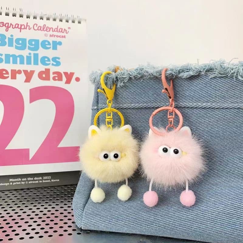 KIT 2 Flanela Dos Desenhos Animados Bola De Carvão Chaveiro Elfo Pingente De Pelúcia Deco ALTO