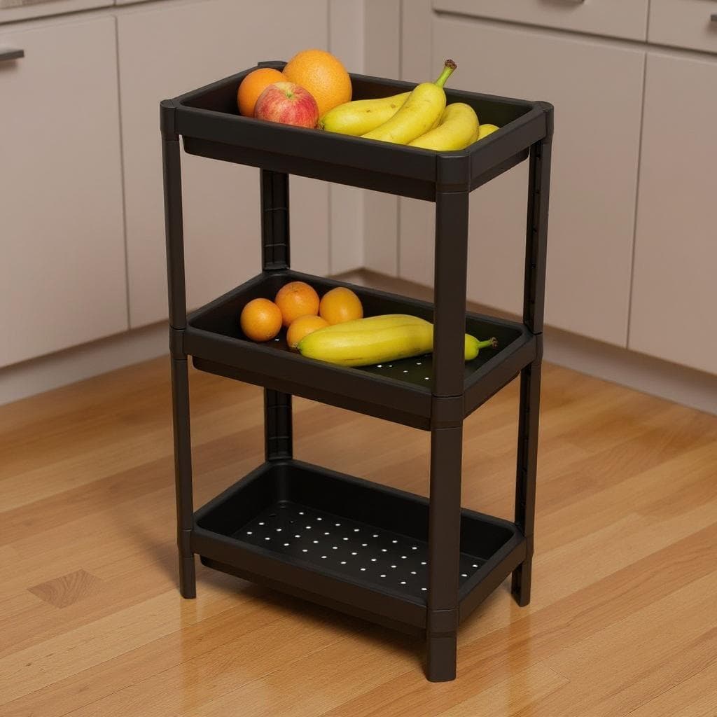 Estante Modular 3 e 4 prateleiras organizadora multiuso Lavanderia Manicure Fruteira Banheiro Cozinha