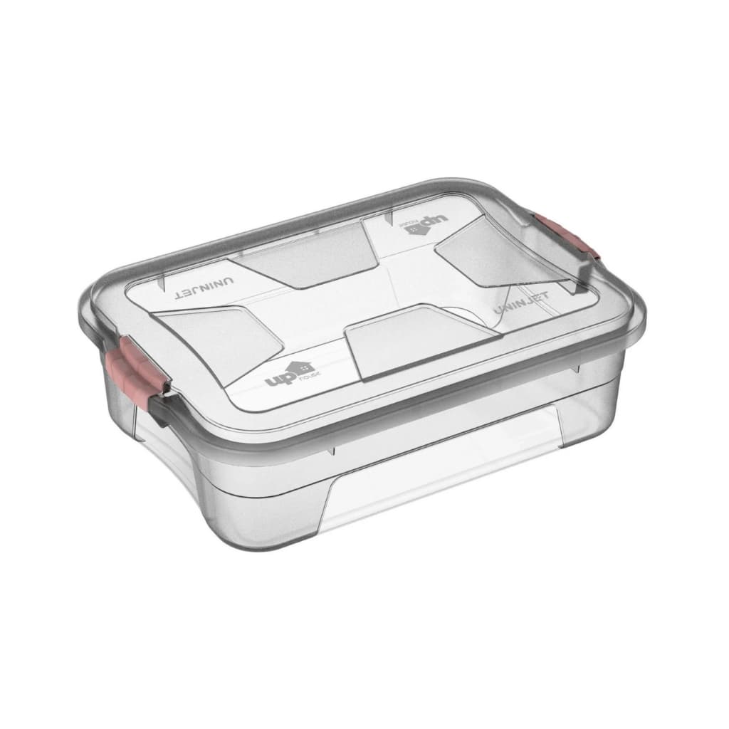 Caixa Organizadora Com Tampa 10 Litros em Plástico Resistente Transparente Uninjet