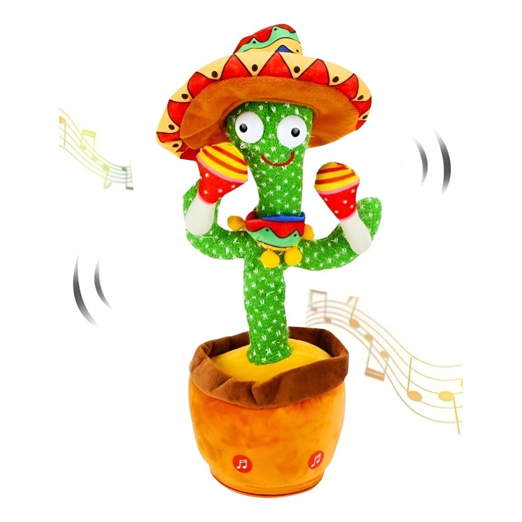 Cacto Dançante Falante Repite o Que Você Diz Brinquedos Infantil Toca Músicas