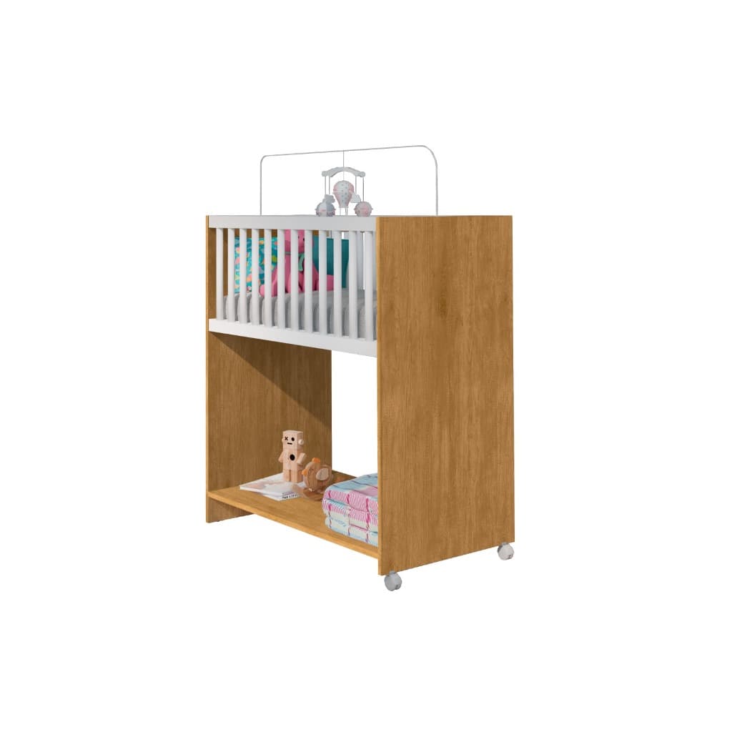Mini Berço Cama Baby Com Colchão Quarto Infantil Unisex Chiqueirinho
