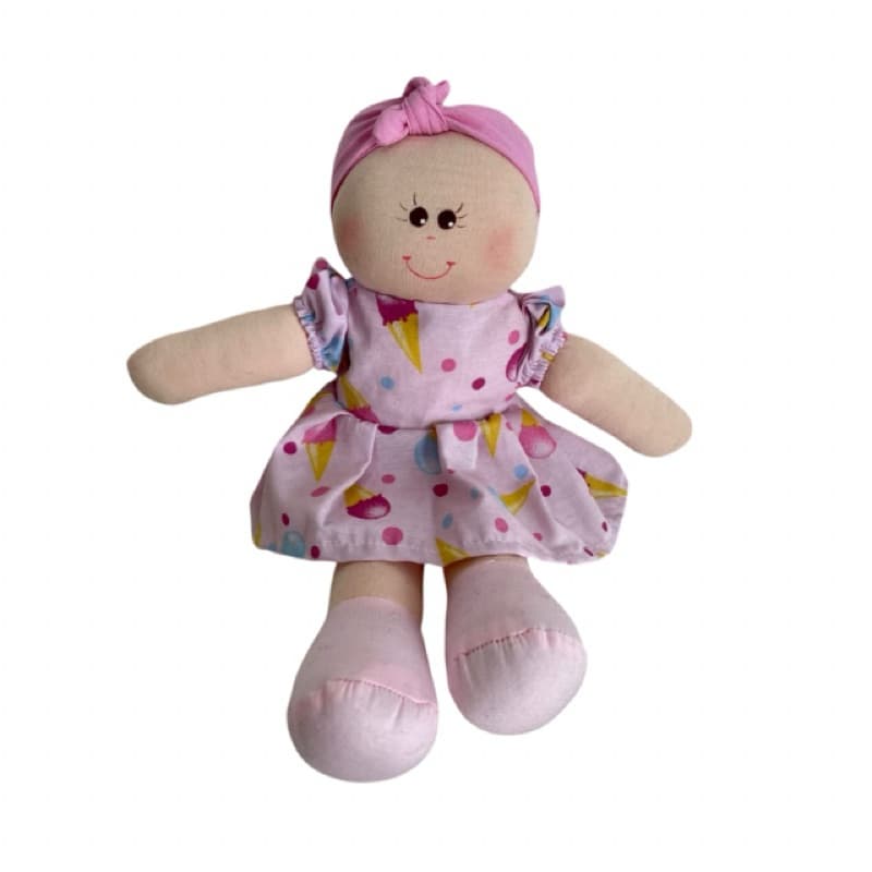 Boneca De Pano Careca 30cm Sem Cabelo Inclusiva Representatividade Bonequinha Sonho De Boneca Oferta