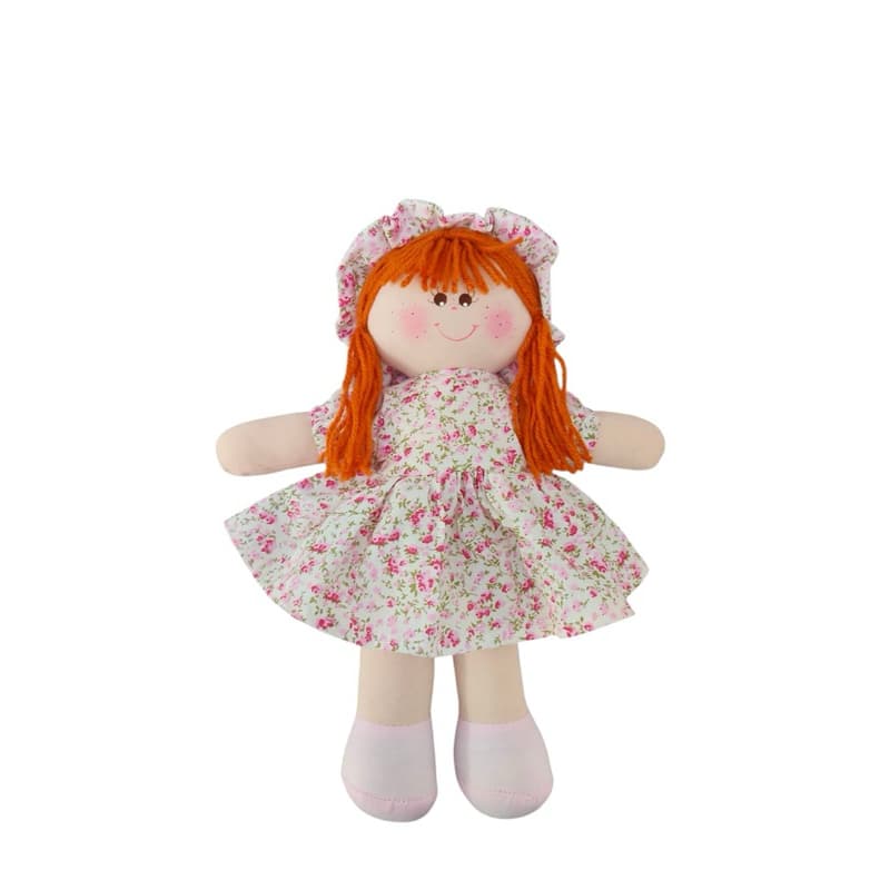 Boneca De Pano 30cm Cabelo Ruivo Vermelho Oferta