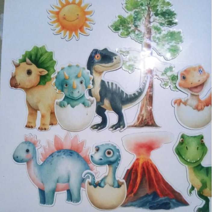Dinolândia/ Dinossauros em manta magnética (bonecos de imã)