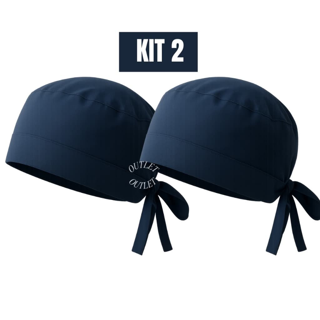 Kit 2 Toucas Chef Cozinha Pizzaria Bandanas Garçom Regulável