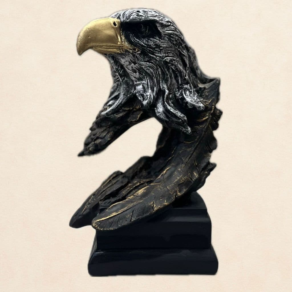 Decoração de Aguia em Gesso - 28cm
