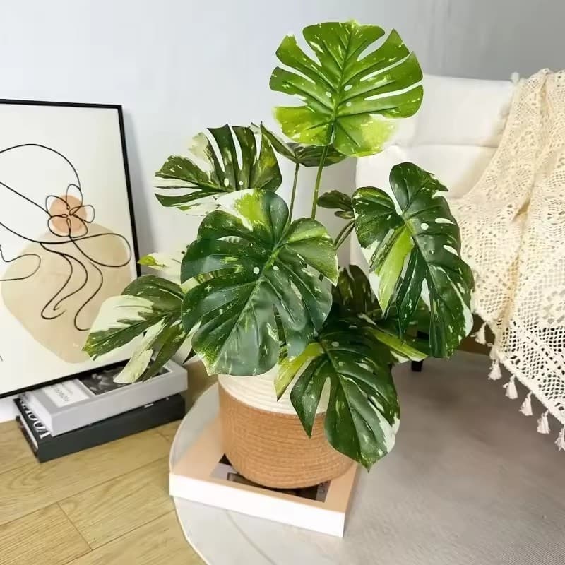 Buquê de Folhagem Árvore Artificial 50cm 12 Cabeças Planta Artificiais Realista Decoração - DZ802270