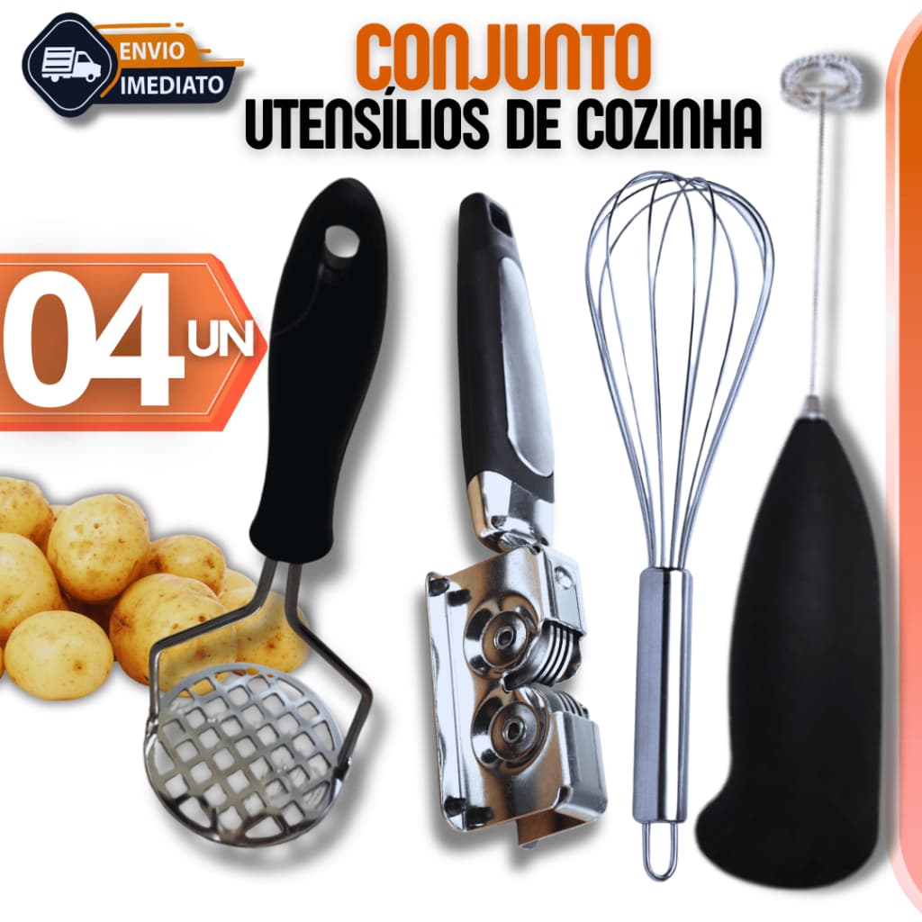 Fuet Batedor de Ovos Misturador de Bebidas Qualidade Amassador de Batatas Amolador Afiador de  Faca