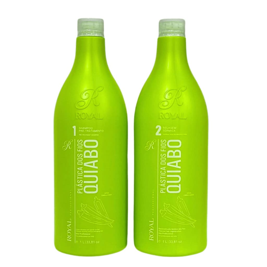 Kit Escova Progressiva Plastica Dos Fios Quiabo - 2x1000ml