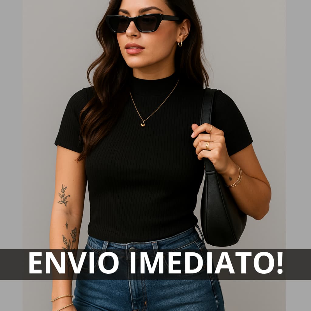 blusinha feminina cropped feminino gola alta canelada blusa feminina