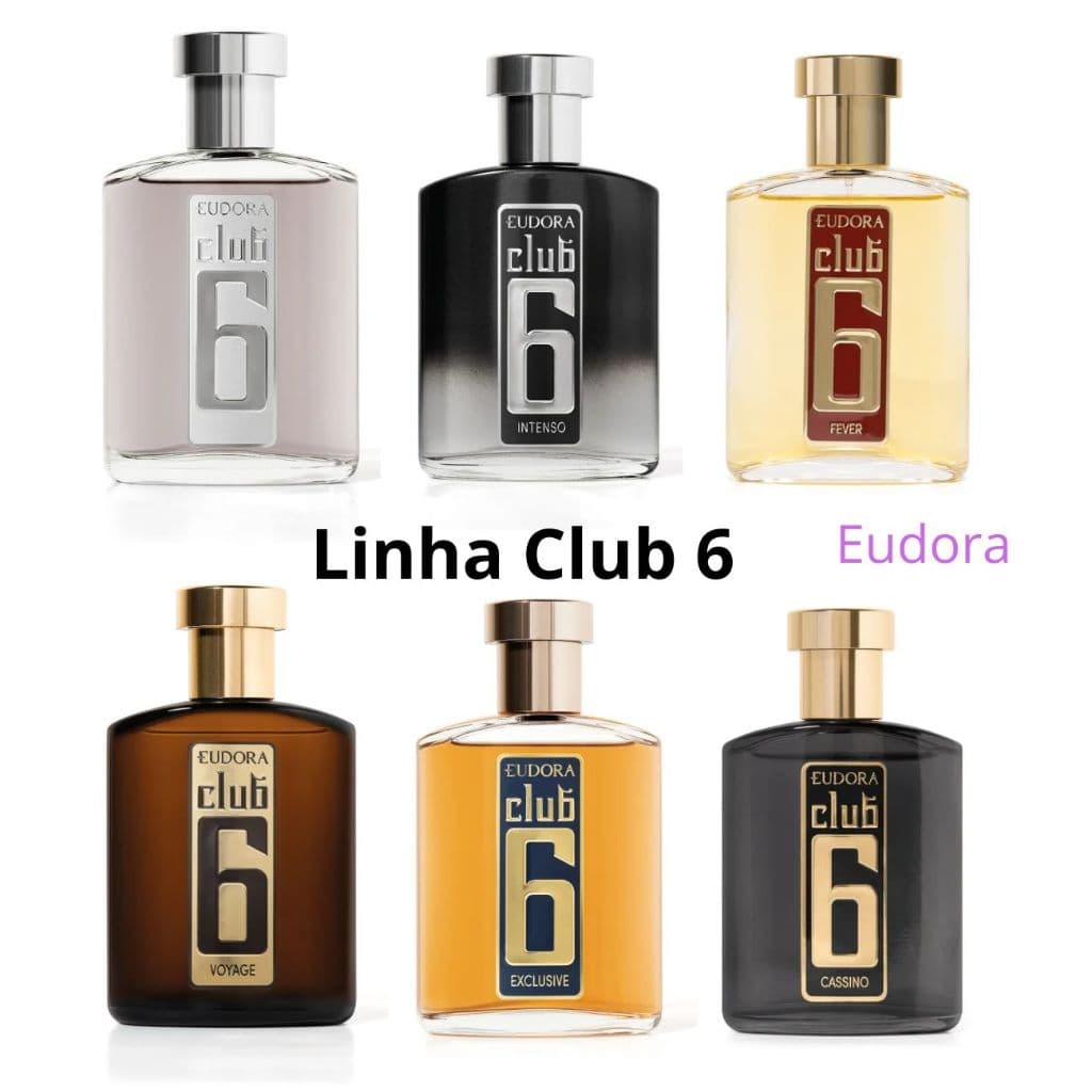 Club 6 ou Club 6 Intenso ou Club 6 Cassino Colônia Perfume Masculino Eudora