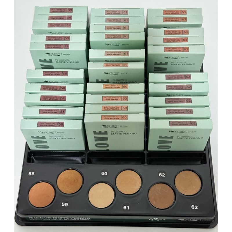 po compacto matte vegano - tons escuros - max love
