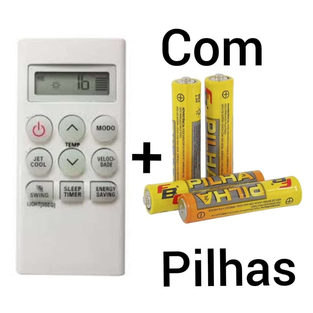 Controle Remoto Para Ar Condicionado LG Smile Frio AKB73598004 / AKB74295303 etc + Pilhas PROMOÇÃO