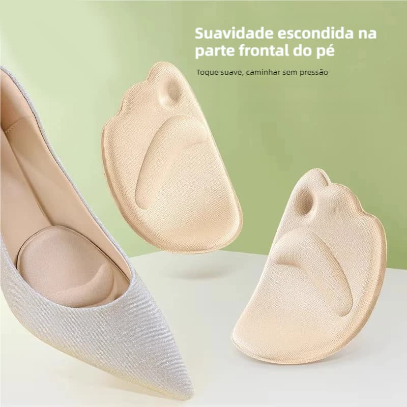 Palmilha Almofada para Amortecimento Frente do Pé - Alivia Dores nos Pés, Lavável e Reutilizável, Ideal para Saltos Alto