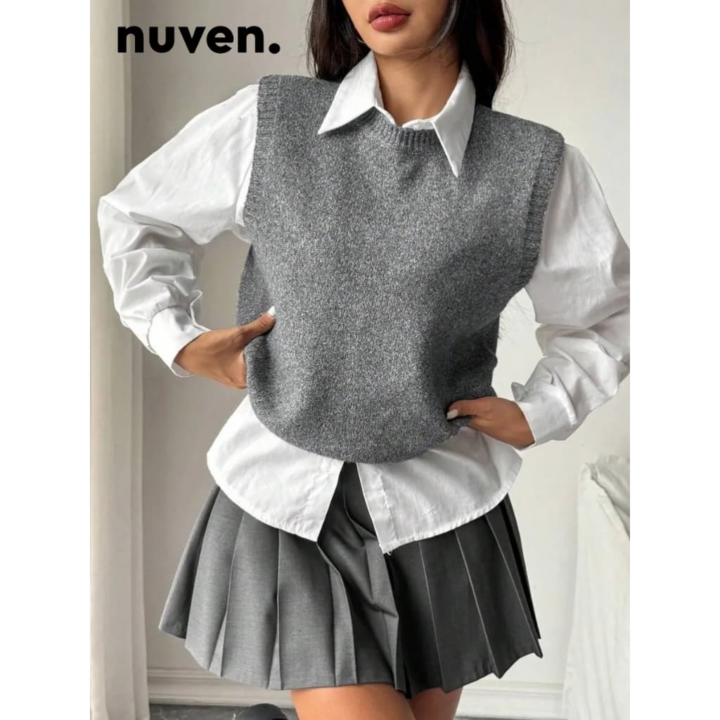 Colete Feminino Básico Sem Manga Moda Casual Elegante Versátil