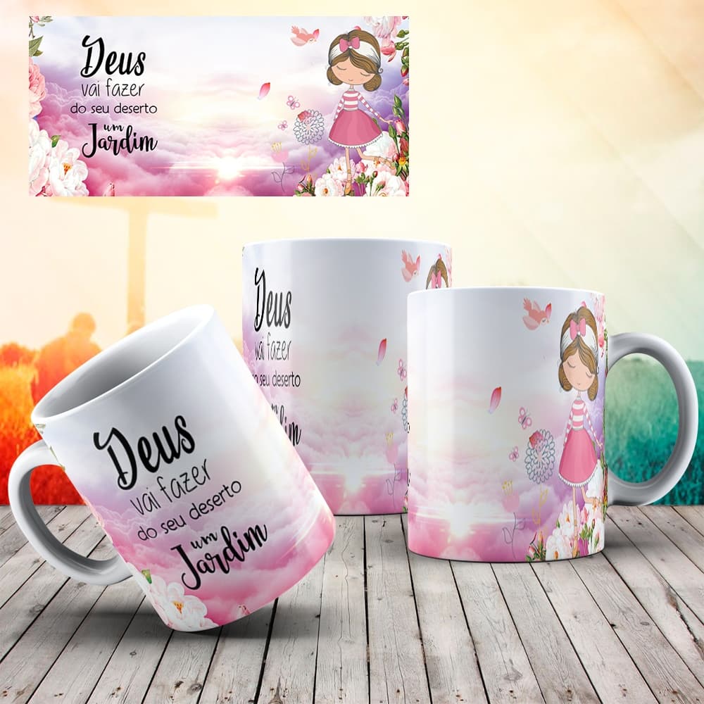 Caneca evangélica personalizada  Caneca evangélica com versículo bíblico  Caneca cristã com frase motivacional  Caneca p