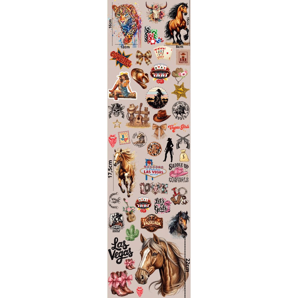 Aplique Adesivo Western Estampas Country Prontas Para todo Tipo de Tecido Jeans e mais Aplique Termocolante Personaliza