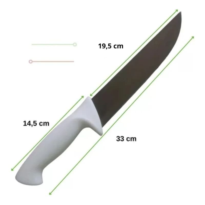 Faca cozinha açougue profissional Inox 8polegadas
