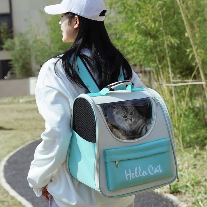 Bolsa Mochila Transporte Gato Pet Animais Visao Panoramica Passeio Viagem NOVO