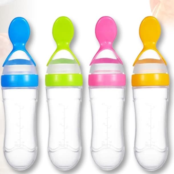 Colher Dosadora em Silicone Papinha Alimentação Bebê