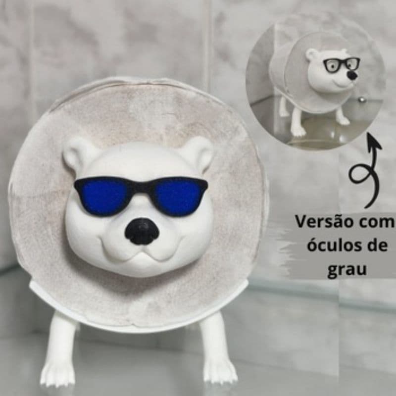 Suporte decorativo para Papel Higiênico de Urso Polar