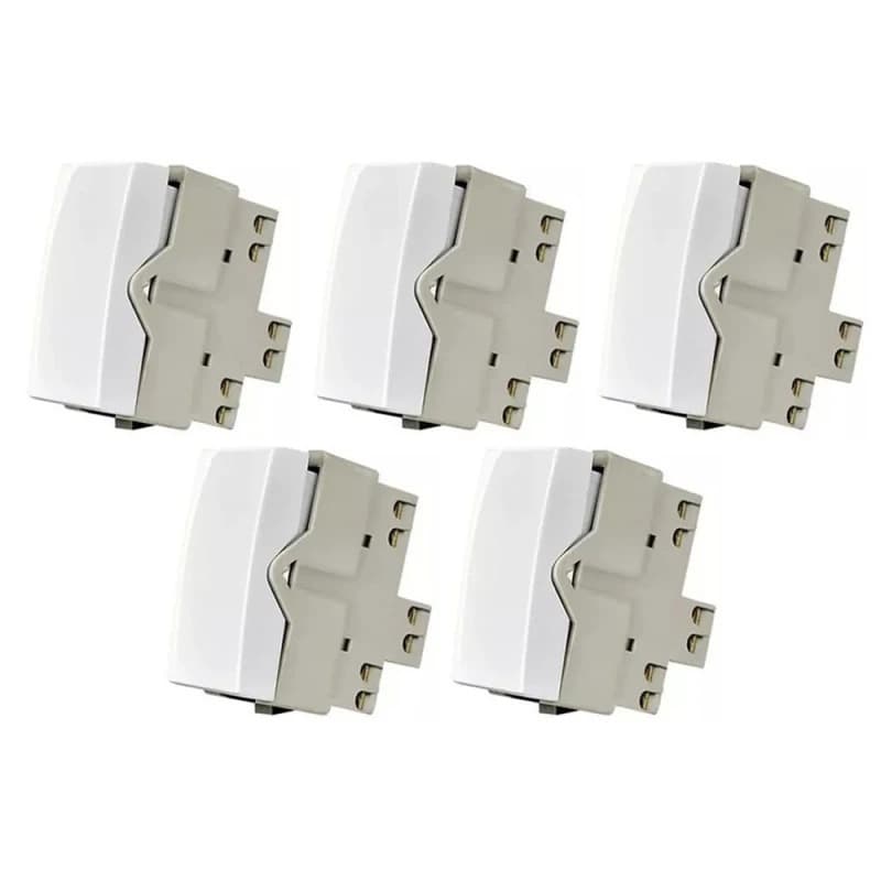 Kit 5 Módulos Interruptor Simples Sleek Margirius 16062