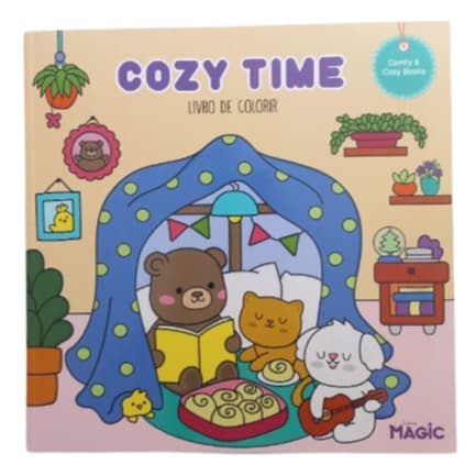 Livro De Colorir Cozy Time Livro Antiestresse Infantil E Adulto