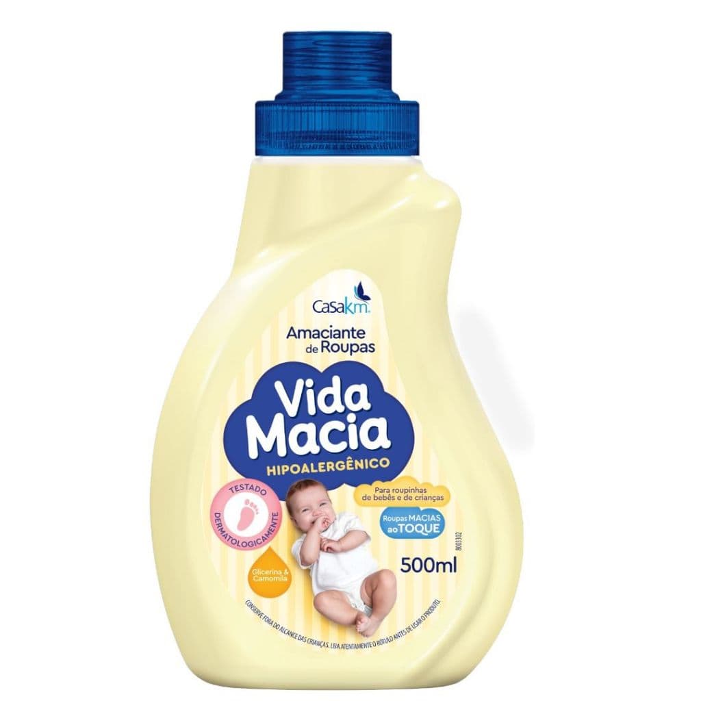 Amaciante Bebê Vida Macia 500ml Glicerina & Camomila Hipoalergênico