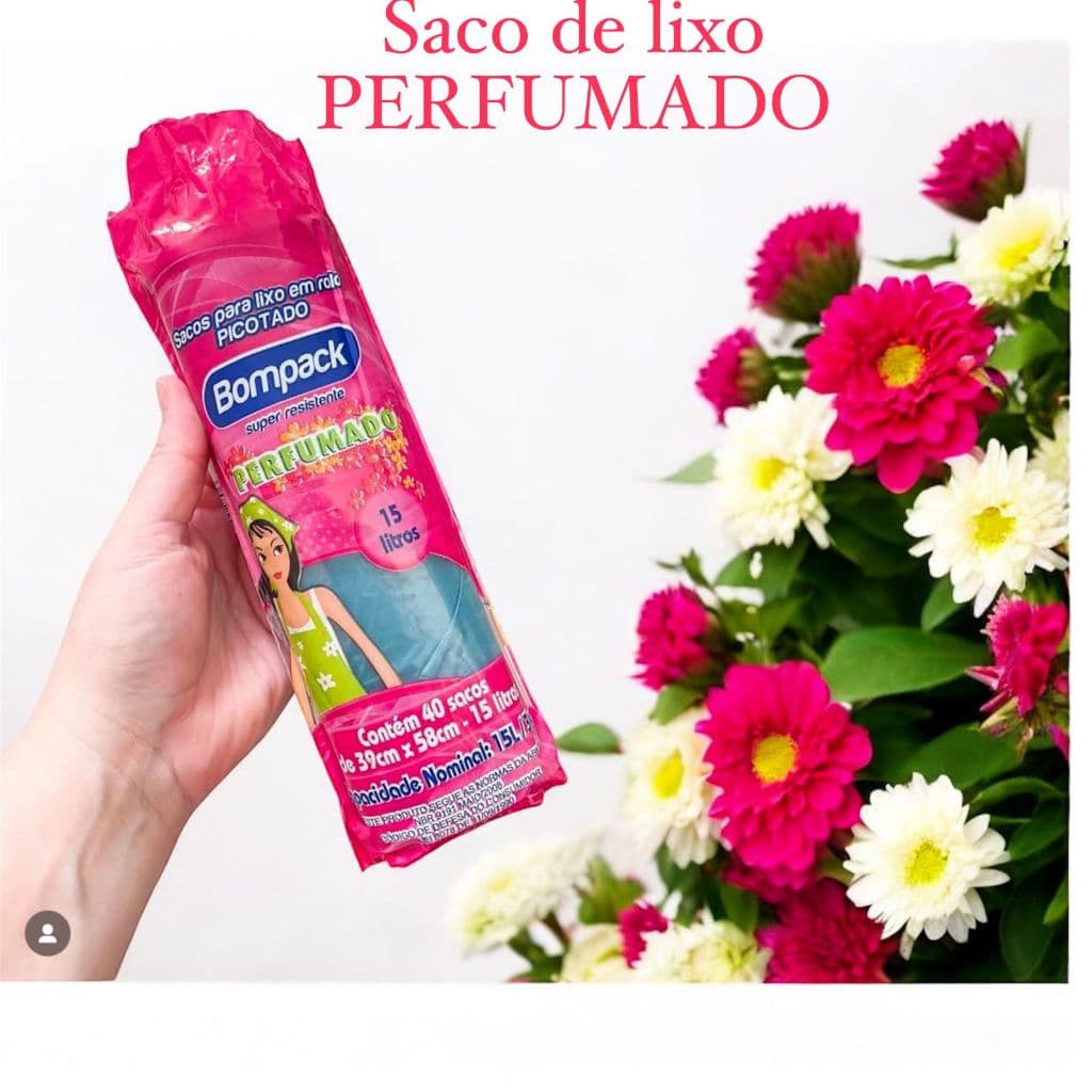 Saco de Lixo 15L 30L 50L Roll Azul Moça Perfumado