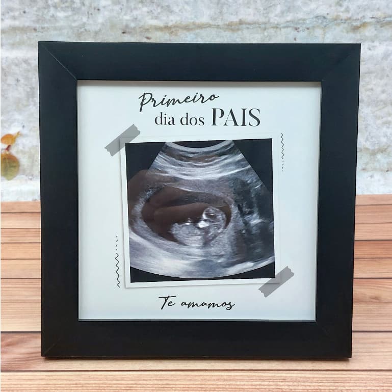 Quadro porta retrato dia dos pais personalizado com foto e vidro