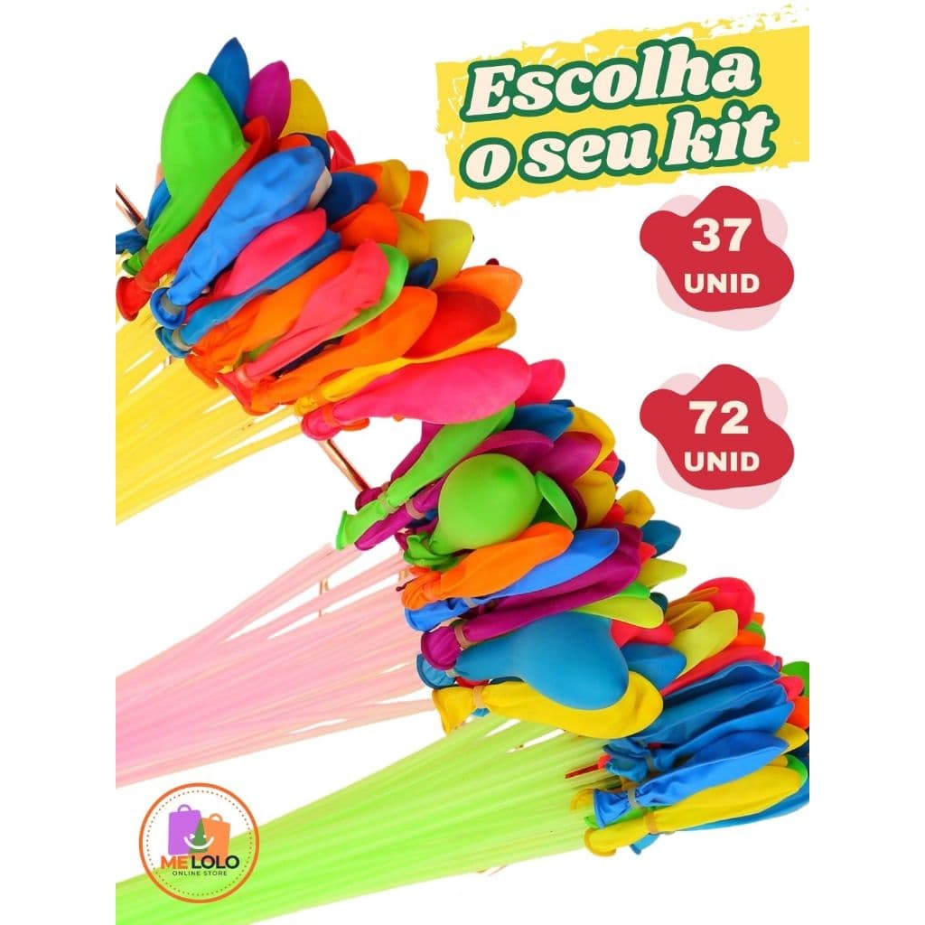 Kit 72 Balões de Água Splash Ball – Guerra de Bexigas | Enche Fácil, Diversão Instantânea