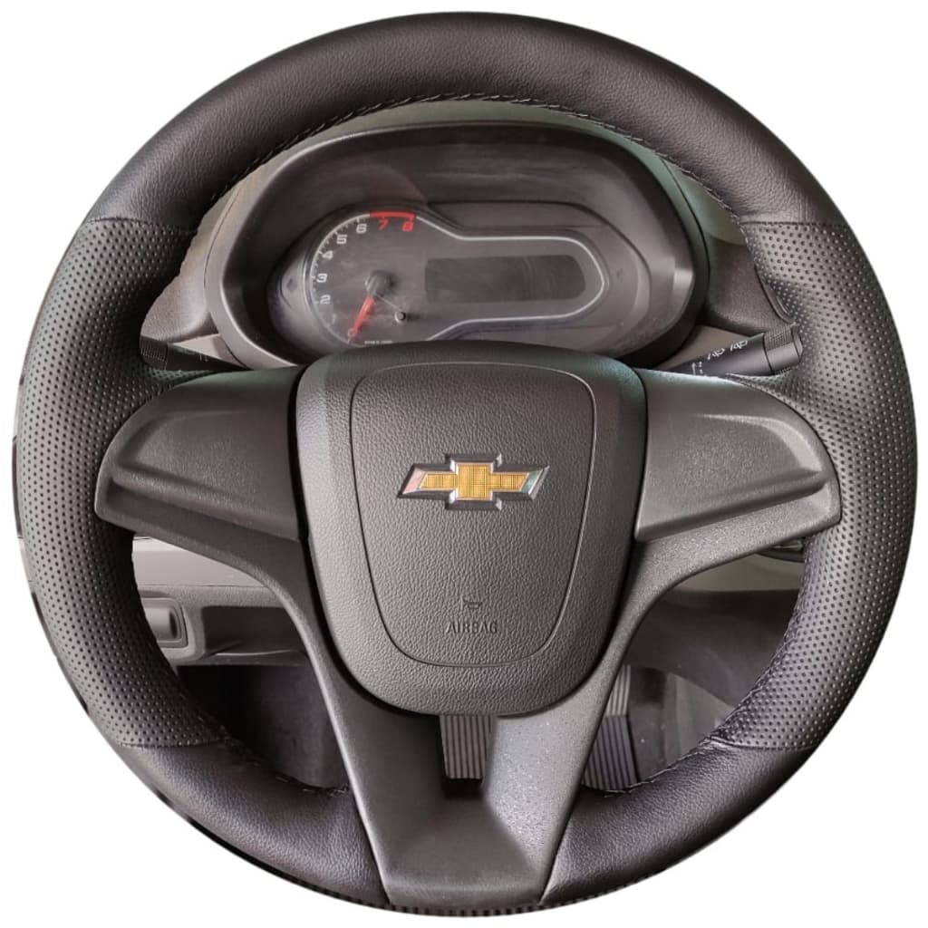 Capa de Volante Costurada Premium Onix e Prisma (preta)